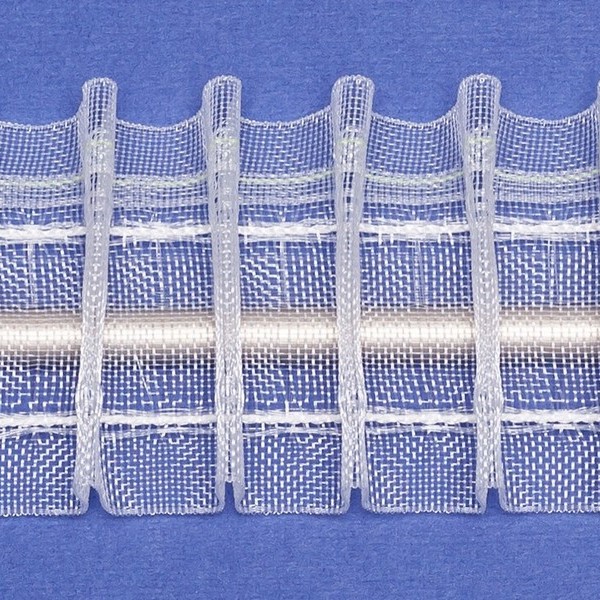 Řasící stuha PLACIDO transparent 1:2,5 na tyč